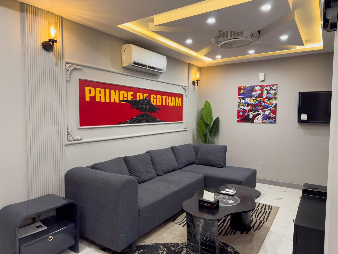Luxury Batman Theme 1BHR Stay (Batman Suite) | Premium Apartment in Bahria Town Lahore photo 4