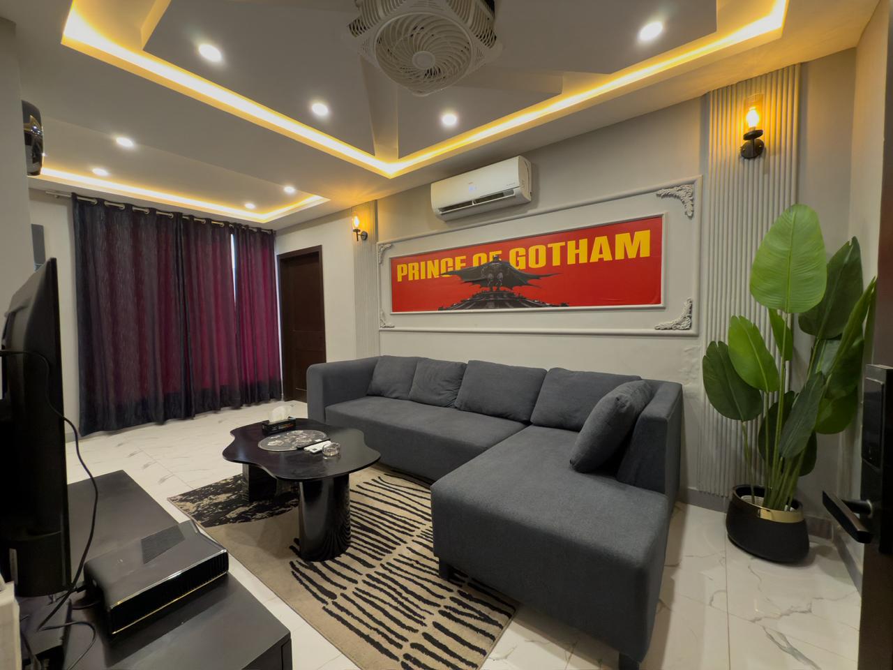 Luxury Batman Theme 1BHR Stay (Batman Suite) | Premium Apartment in Bahria Town Lahore photo 5